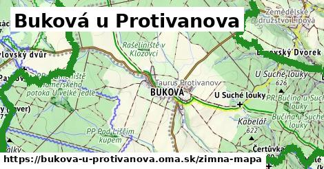 ikona Buková u Protivanova: 5,8 km trás zimna-mapa v bukova-u-protivanova