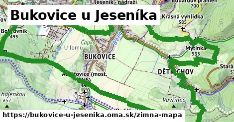 ikona Bukovice u Jeseníka: 3,1 km trás zimna-mapa v bukovice-u-jesenika
