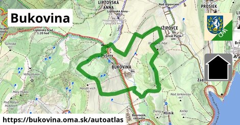 ikona Mapa autoatlas v bukovina