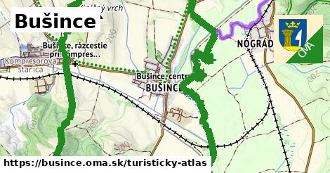 ikona Bušince: 4,2 km trás turisticky-atlas v busince