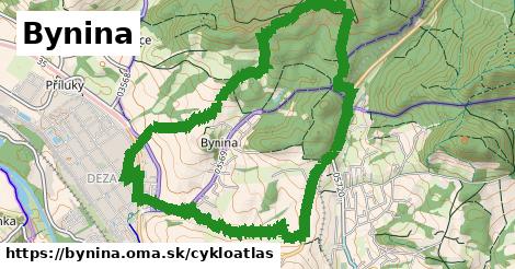 ikona Bynina: 4,1 km trás cykloatlas v bynina