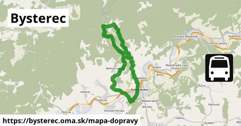 ikona Bysterec: 3,1 km trás mapa-dopravy v bysterec