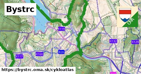 ikona Bystrc: 46 km trás cykloatlas v bystrc