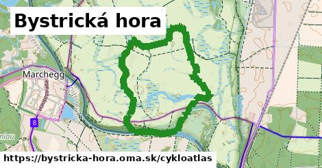 ikona Bystrická hora: 1,26 km trás cykloatlas v bystricka-hora