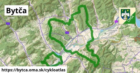 ikona Bytča: 26 km trás cykloatlas v bytca