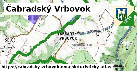 ikona Čabradský Vrbovok: 17 km trás turisticky-atlas v cabradsky-vrbovok