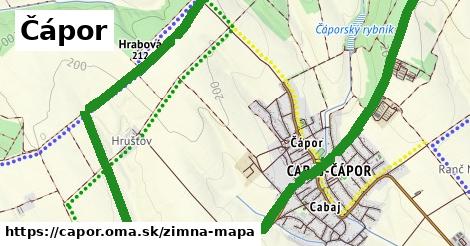 ikona Čápor: 0 m trás zimna-mapa v capor