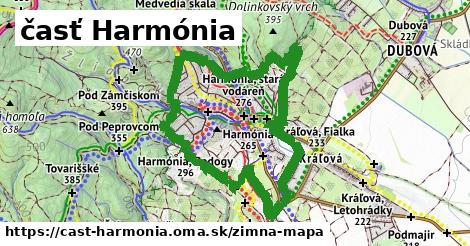 ikona časť Harmónia: 0 m trás zimna-mapa v cast-harmonia