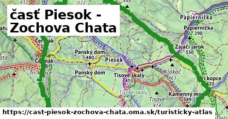 ikona časť Piesok - Zochova Chata: 0 m trás turisticky-atlas v cast-piesok-zochova-chata