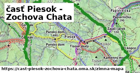 ikona časť Piesok - Zochova Chata: 12,0 km trás zimna-mapa v cast-piesok-zochova-chata