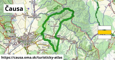 ikona Čausa: 0 m trás turisticky-atlas v causa