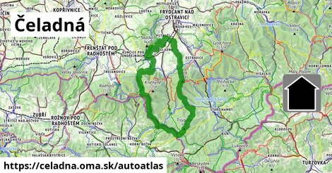 ikona Mapa autoatlas v celadna