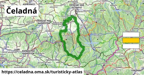 ikona Turistická mapa turisticky-atlas v celadna