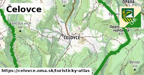 ikona Čelovce: 2,9 km trás turisticky-atlas v celovce