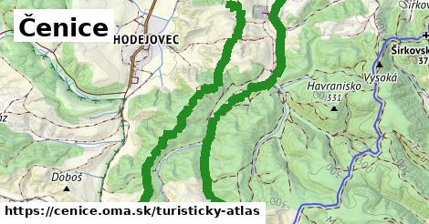 ikona Čenice: 0 m trás turisticky-atlas v cenice