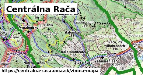 ikona Centrálna Rača: 10,4 km trás zimna-mapa v centralna-raca