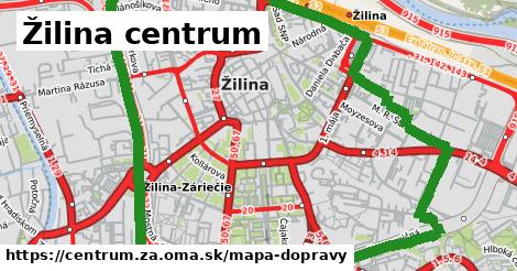 ikona Žilina centrum: 119 km trás mapa-dopravy v centrum.za