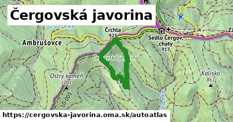 ulice v Čergovská javorina