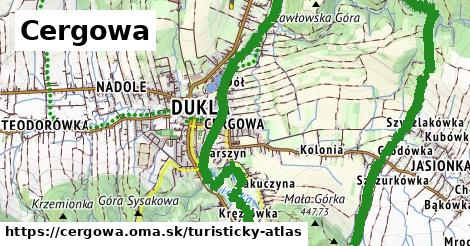 ikona Turistická mapa turisticky-atlas v cergowa