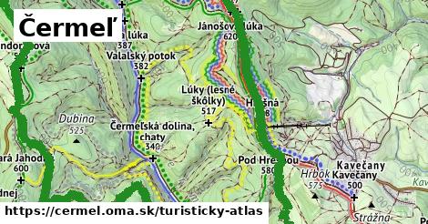 ikona Čermeľ: 82 km trás turisticky-atlas v cermel