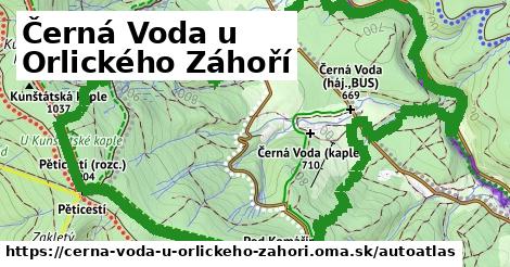 ikona Mapa autoatlas v cerna-voda-u-orlickeho-zahori