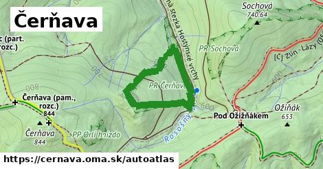 ikona Mapa autoatlas v cernava