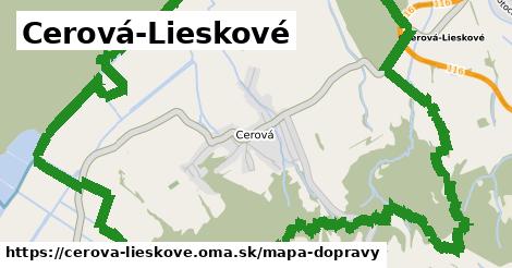 ikona Cerová-Lieskové: 448 m trás mapa-dopravy v cerova-lieskove