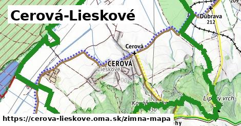 ikona Cerová-Lieskové: 0 m trás zimna-mapa v cerova-lieskove