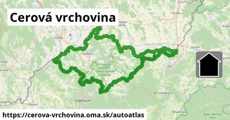 ikona Mapa autoatlas v cerova-vrchovina