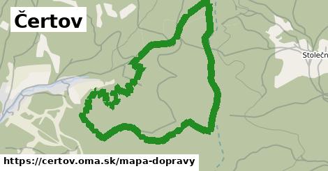 ikona Čertov: 0 m trás mapa-dopravy v certov