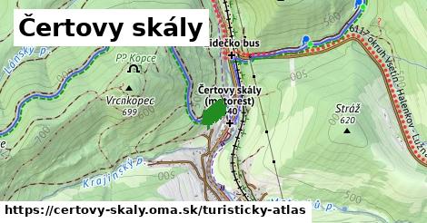 ikona Čertovy skály: 372 m trás turisticky-atlas v certovy-skaly