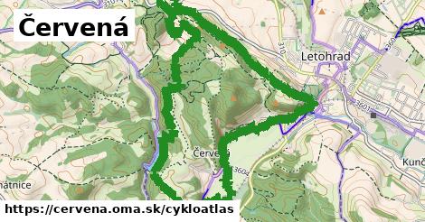 ikona Cyklo cykloatlas v cervena