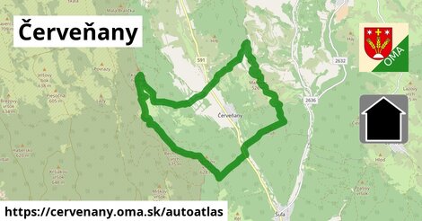 ikona Mapa autoatlas v cervenany