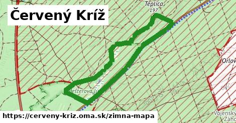 ikona Červený Kríž: 0 m trás zimna-mapa v cerveny-kriz