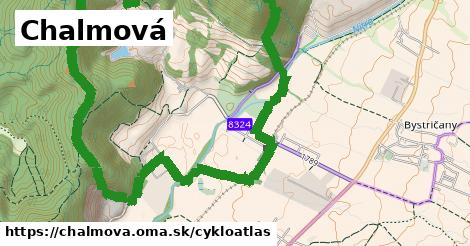 ikona Chalmová: 1,29 km trás cykloatlas v chalmova