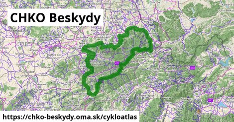 ikona Cyklo cykloatlas v chko-beskydy