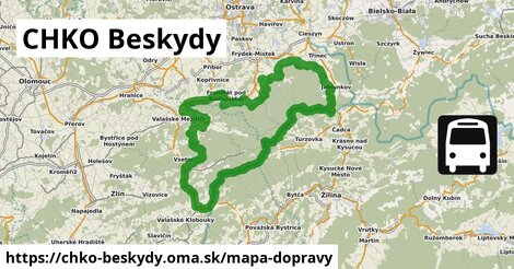 ikona Mapa dopravy mapa-dopravy v chko-beskydy