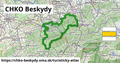 ikona Turistická mapa turisticky-atlas v chko-beskydy