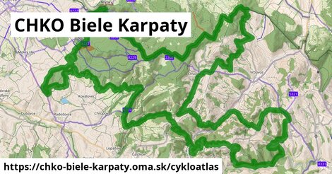 ikona CHKO Biele Karpaty: 44 km trás cykloatlas v chko-biele-karpaty