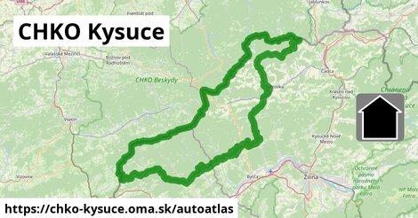 ikona Mapa autoatlas v chko-kysuce