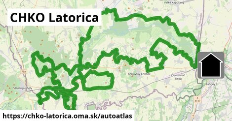 ikona Mapa autoatlas v chko-latorica