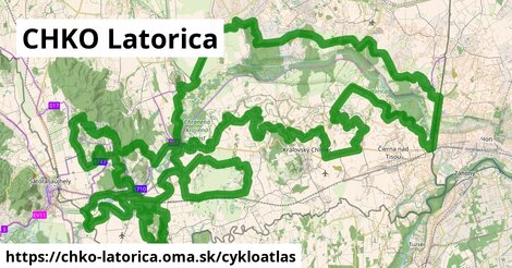 ikona CHKO Latorica: 63 km trás cykloatlas v chko-latorica