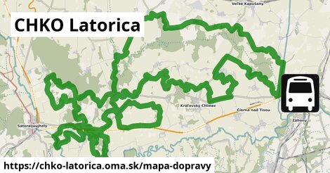 ikona Mapa dopravy mapa-dopravy v chko-latorica