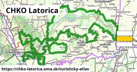 ikona CHKO Latorica: 30 km trás turisticky-atlas v chko-latorica