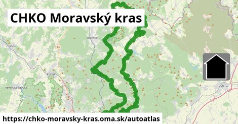 ikona Mapa autoatlas v chko-moravsky-kras