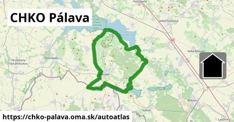 ikona Mapa autoatlas v chko-palava