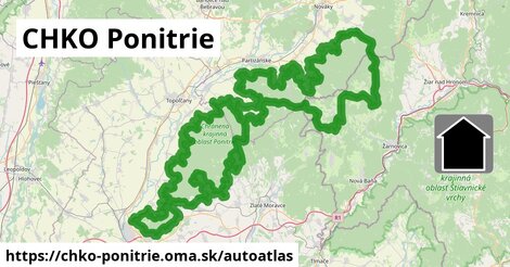 ikona Mapa autoatlas v chko-ponitrie