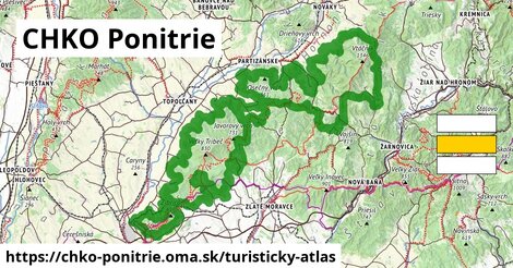 ikona CHKO Ponitrie: 282 km trás turisticky-atlas v chko-ponitrie