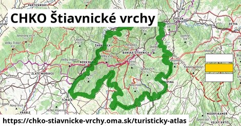 ikona CHKO Štiavnické vrchy: 476 m trás turisticky-atlas v chko-stiavnicke-vrchy