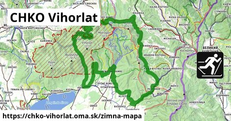 ikona CHKO Vihorlat: 22 km trás zimna-mapa v chko-vihorlat